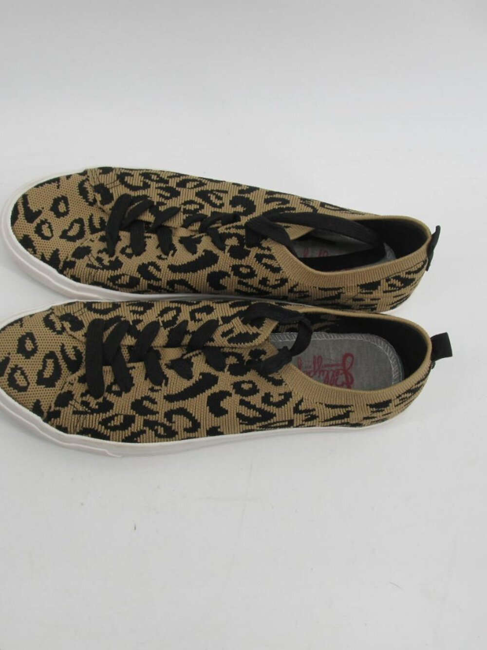 Leopard Animal Print Women's Lace Sneakers Slip on Size 11 Shoes Jelly Pop